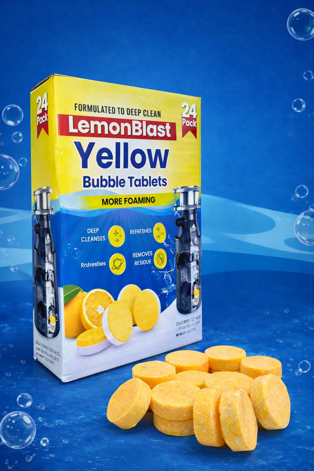 LemonBlast Yellow Bubble Tablets (24pc)